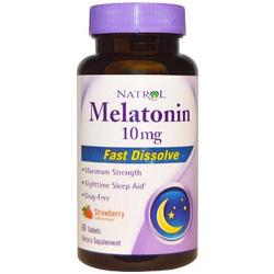 Natrol Melatonin 10mg Hộp 60 Viên - Giúp Ngủ Sâu Giấc