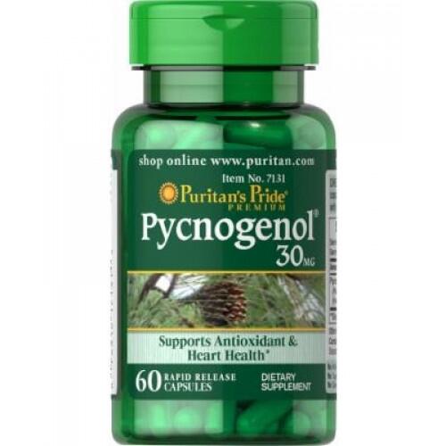 Viên Uống Puritan's Pride Pycnogenol 30 mg - Chống Lão Hóa, Tốt Cho Tim Mạch
