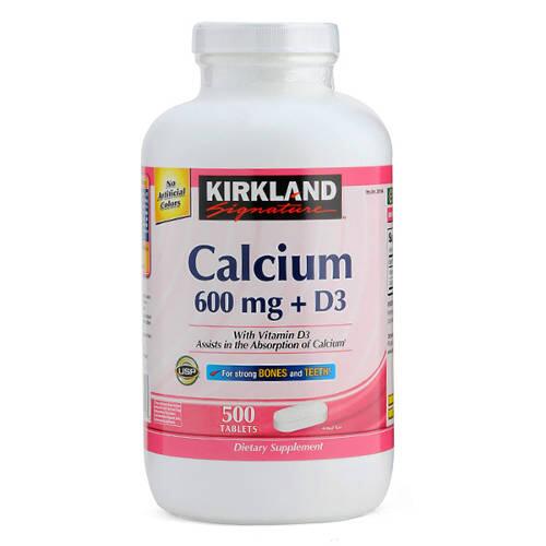 Viên Uống Bổ Sung Canxi Kirkland Signature Calcium 600mg + D3 500 Viên