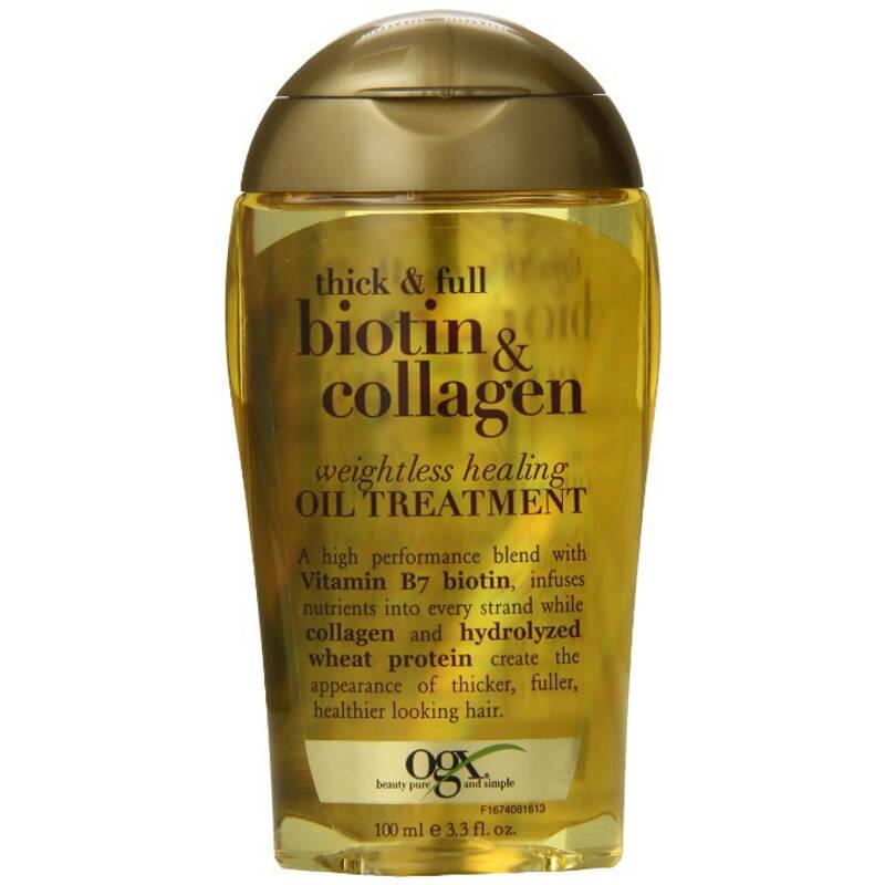 tinh dầu dưỡng tóc OGX Biotin & Collagen weightless healing Oil Treatment